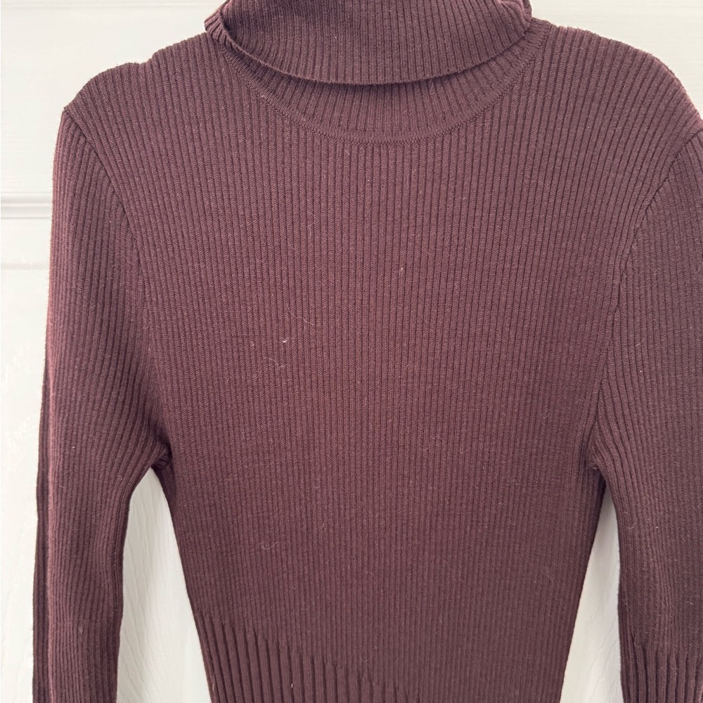 A.L.C. Ribbed Turtleneck Sweater - Deep Brown